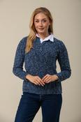 Bouclé Insert Sweater SH-AW26-029 – Blue image