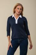Diamante Collar Top – Navy