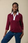 Diamante Collar Top – Wine
