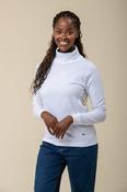Cotton Roll Neck – Bleached White