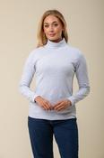 Cotton Roll Neck – Light Grey Marl