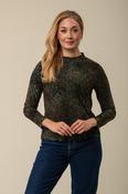 Velour Flocking Top GL12503 GREEN
