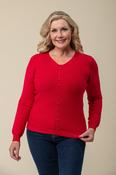 Pearl Front Rib Sweater 2 KP733646 RED