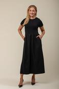 Sofia Black Midi Dress D522687 – Black