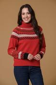 Fairisle Roll Neck KP170885 RED