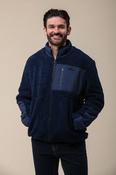 Zip Through Sherpa Fleece NAVY