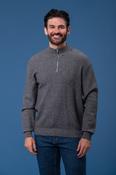 1/4 Zip Through – Charcoal