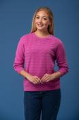 Wavy Pointelle Sweater 2 KP733647 PINK image