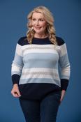 Diamond Stripe Sweater BLUE image