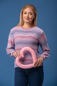 Sparkle Marl Stripe Sweater – Pink/Purple image