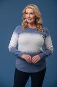 Tie Dye Sequin Sweater  KP522820 – Blue image