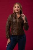 Animal Print PU Jacket J522747 – Brown image