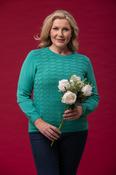 Wavy Pointelle Sweater 2 KP733647 GREEN image