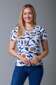 Foil Circle Print Tee NAVY image