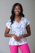 Plait Trim Print Tee BLUE image