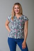 Leaf Slub Print Tee OLIVE