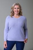 Pearl Placket Sweater 2 PURPLE