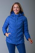 Leaf Quilt Hood Jacket BLUE