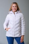 Leaf Quilt Hood Jacket STONE