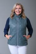 Flower Quilt Gilet OLIVE