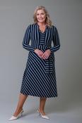 Stripe Midi Dress D175248 NAVY/WHITE image