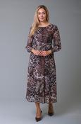 Asymmetric Frill Hem Dress D523603 BLACK/PINK image