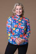 S.Soft Turtleneck top BLUE RETRO