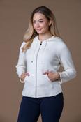 Marl Lurex Trim Hoody CREAM
