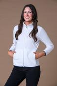 Zig Zag Full Zip Top WHITE