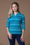 Stones Stripe Collar Tee GREEN image
