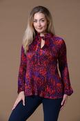 Pleated Bow Top T516669 RED/BLUE