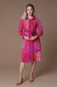 Red Knee Length Shirt Dress D176771 RED image