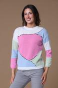 Jaquard and Sequin Sweater WHITE