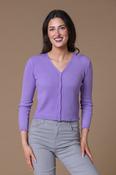 Ribbed Cardigan KC522337 PURPLE