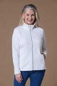 Jaquard Full Zip Sweatshirt WHITE