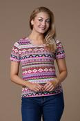 Colourful Aztec V Neck PINK