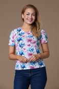Dreamy Flowery V Neck Pink/Blue