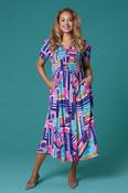 Colourpop Geometric Dress Turquoise/Pink