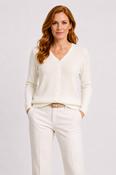 Pearl Front Rib Sweater 2 KP733646 WHITE