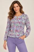 Button Blouson S Soft Tee - Blue/Green