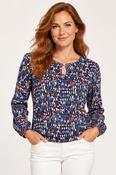 Supersoft Keyhole Top – Navy/Red