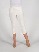 T30486  CROP 22 INCH STRETCH TROUSER ELASTIC WAI IVORY