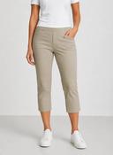 T30487  CROP 22 INCH STRETCH TROUSER ELAS WAIST TAUPE image