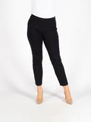 T30506  METAL TRIM DETAIL TROUSER 27 INCH ELASTI BLACK