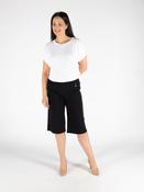 T30510  SMART WIDE LEG CROPPED TROUSER 22 INCH BLACK image