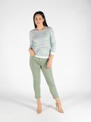 T30809  29 INC GARMENT DYE DENIM JEANS WITH BELT AQUA GREY