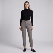 T31264  27 INCH GREY CHECK TROUSER WITH POCKETS GREY PRINT image