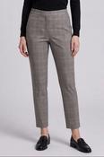 27 Inch Grey Check Trousers with Pockets T31264 - Grey Print image