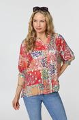 Foil Print Blouse MULTI image