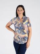 MOSAIC PRINT TOP WITH SHORT SLEEVE  TO30882 MULTI PRINT